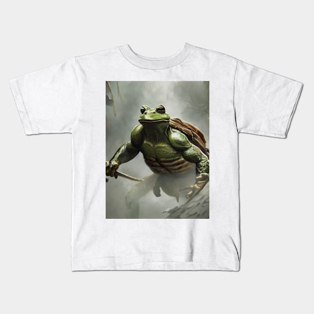 frog ninja  mutant Kids T-Shirt by JRC SHOP